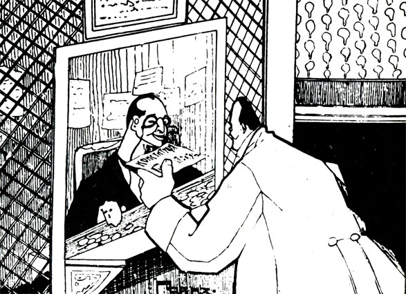 Карикатуры из юмористических журналов периода первой русской революции. У Мендельсона в Берлине