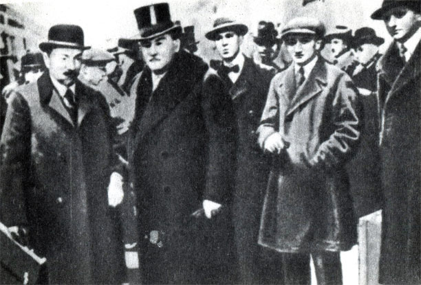 Г. В. Чичерин и Мальцан на Берлинском вокзале. 1922 г.