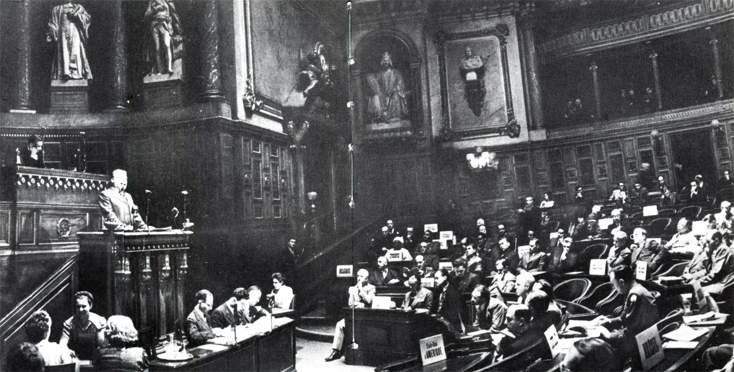 Парижская мирная конференция. Выступление главы делегации Белорусской ССР на пленарном заседании 2 августа 1946 года